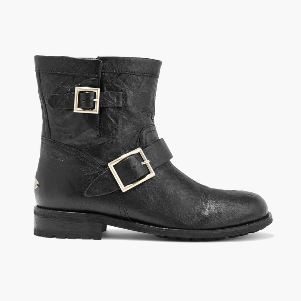 Jimmy Choo | Youth Buckled Ankle Boots, 36.5